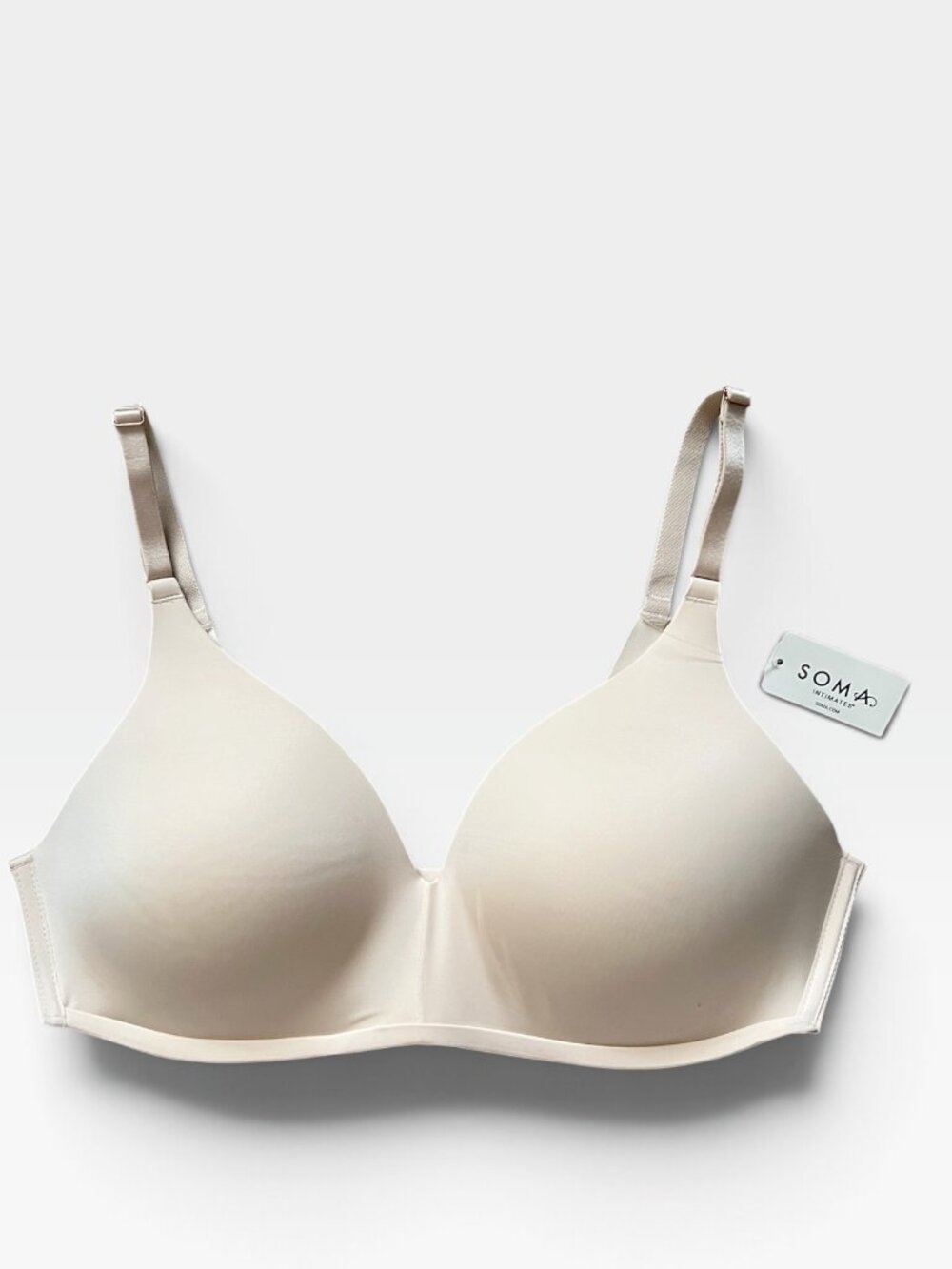 SOMA NEW Vanishing 360 Wireless Bra In Pale Sand Size 36C